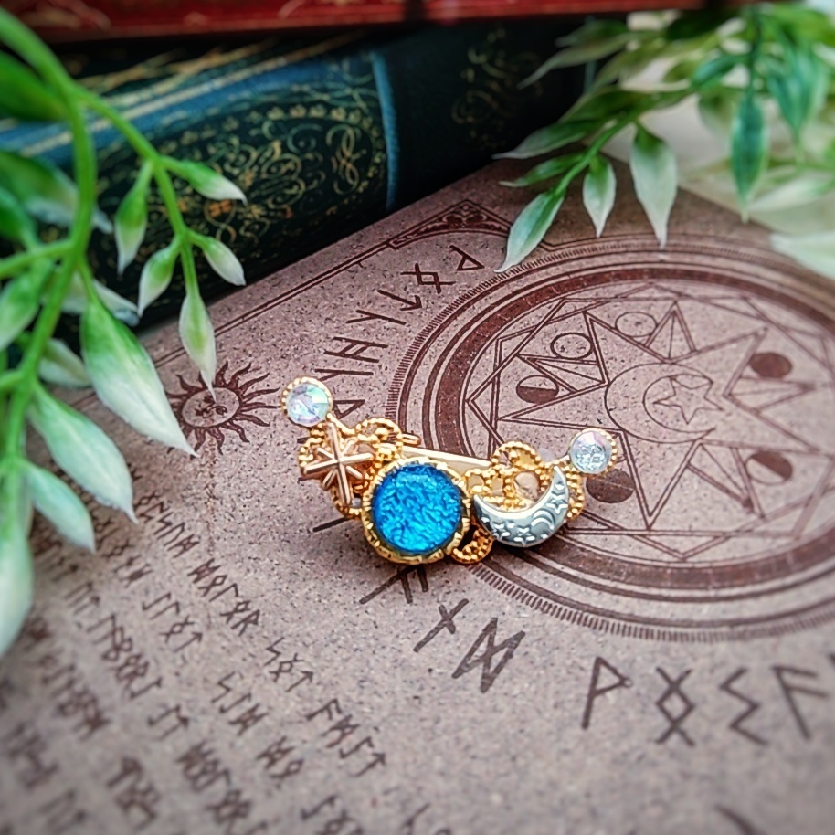 ドール 人間用 ミニヘアクリップ ブルー スカイブルー レッド パープル ゴールド 815〜818