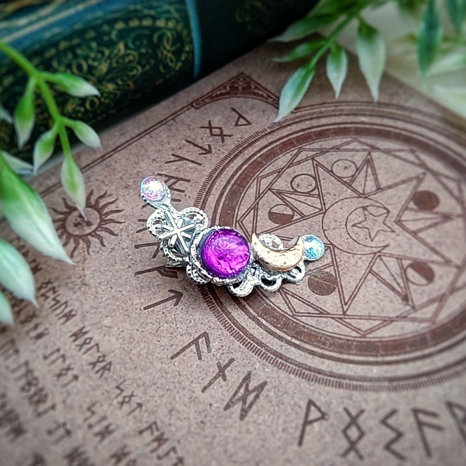 ドール 人間用 ミニヘアクリップ ブルー スカイブルー レッド パープル シルバー 819〜822