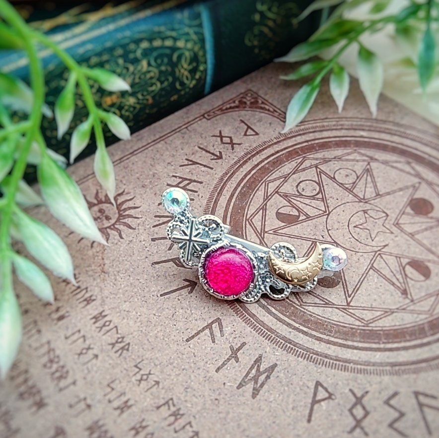 ドール 人間用 ミニヘアクリップ ブルー スカイブルー レッド パープル シルバー 819〜822