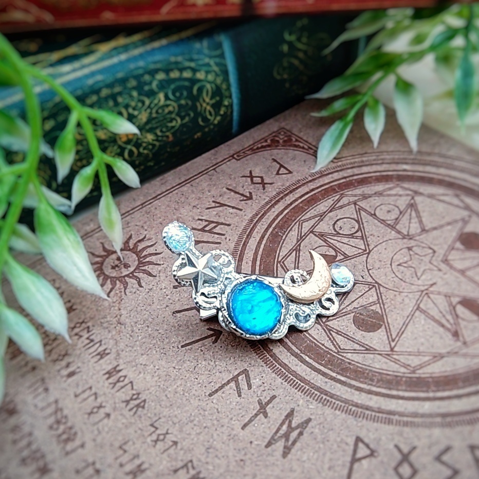 ドール 人間用 ミニヘアクリップ ブルー スカイブルー レッド パープル シルバー 819〜822