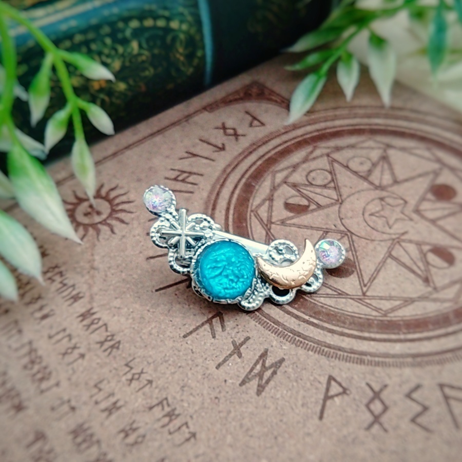 ドール 人間用 ミニヘアクリップ ブルー スカイブルー レッド パープル シルバー 819〜822