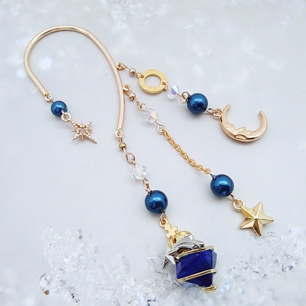 螺旋描く魔法石イヤーフック 4色 上級魔法 ハイウィザード専用 ブルー レッド グリーン パープル 823〜826