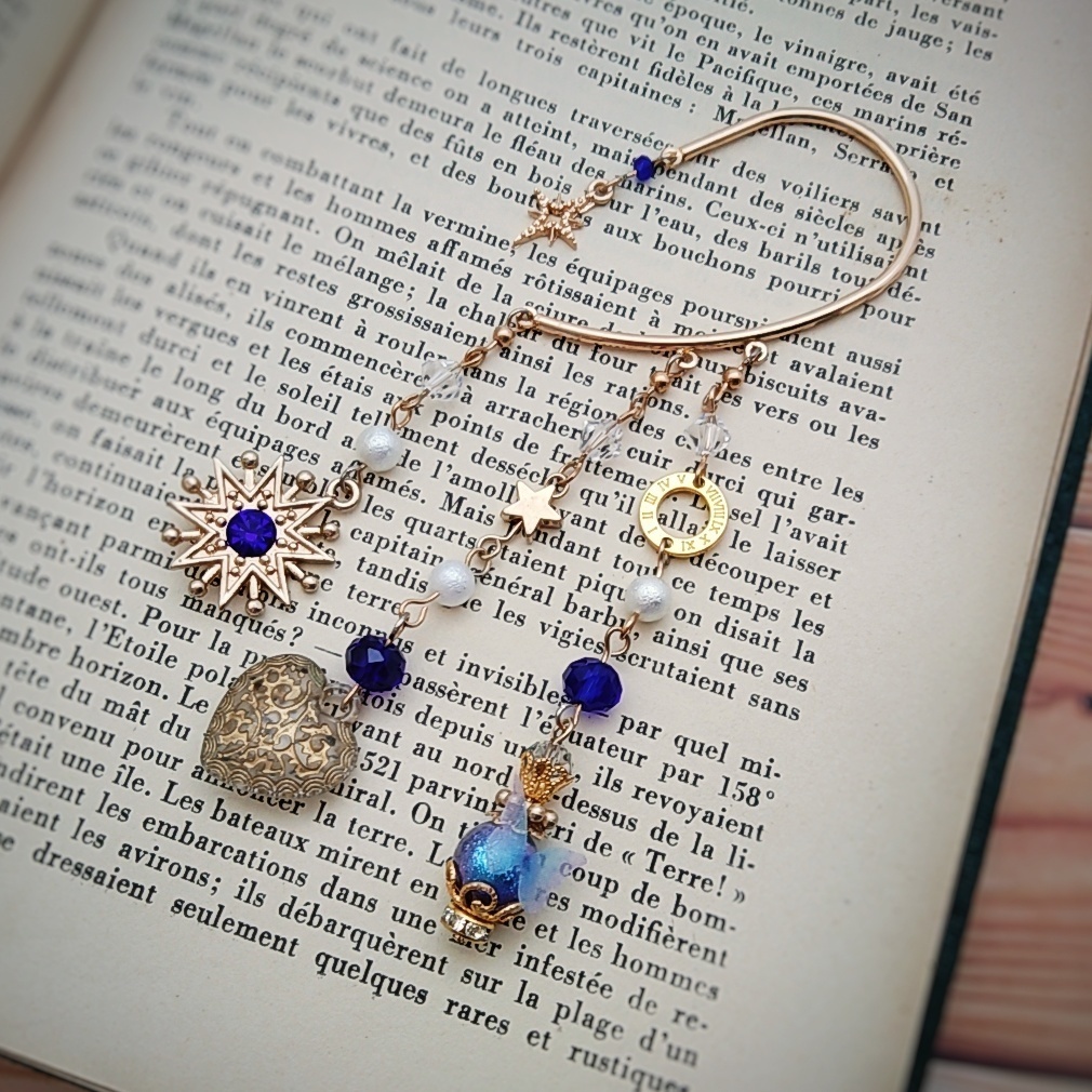 星とレトロなハートのイヤーフック 3色 中級魔法 ブルー スカイブルー レッド 847〜849