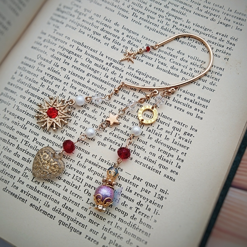 星とレトロなハートのイヤーフック 3色 中級魔法 ブルー スカイブルー レッド 847〜849