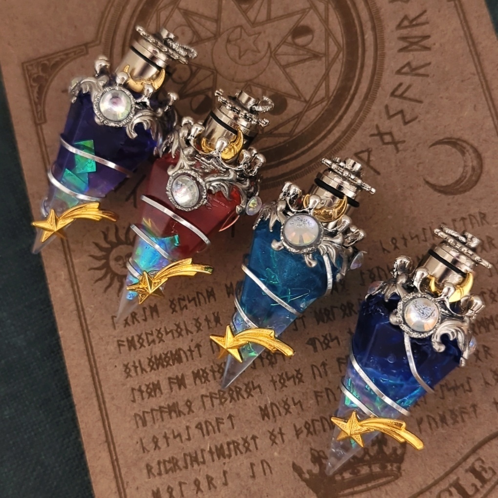 魔力(電池)で光る! 流星石ネックレス シルバー 上級魔法 ハイウィザード専用 853〜857