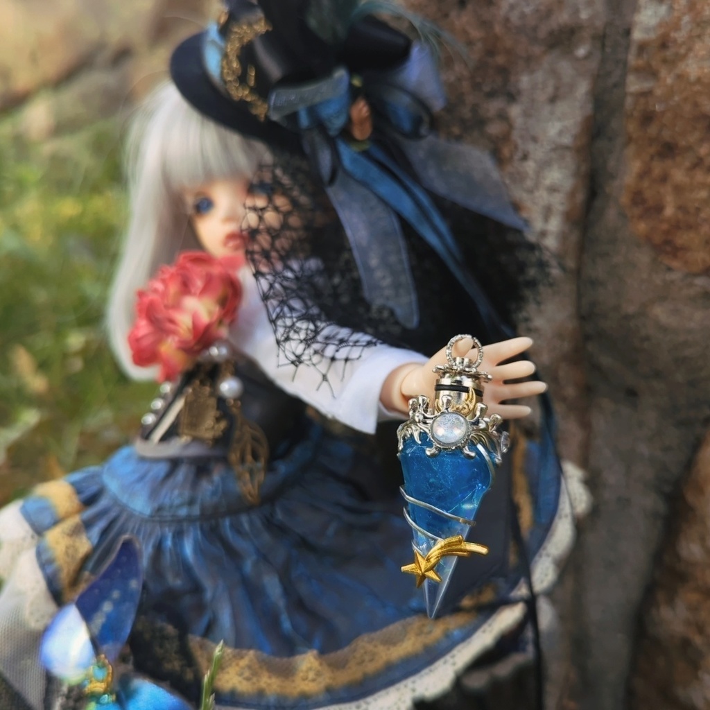 魔力(電池)で光る! 流星石ネックレス シルバー 上級魔法 ハイウィザード専用 853〜857