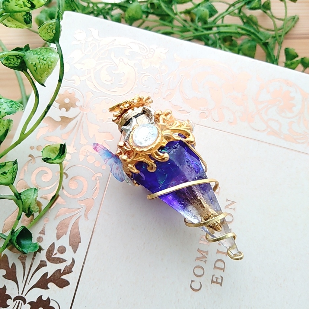 魔力(電池)で光る! 流星石ネックレス 封印ver ゴールド 上級魔法 ハイウィザード専用 866〜868