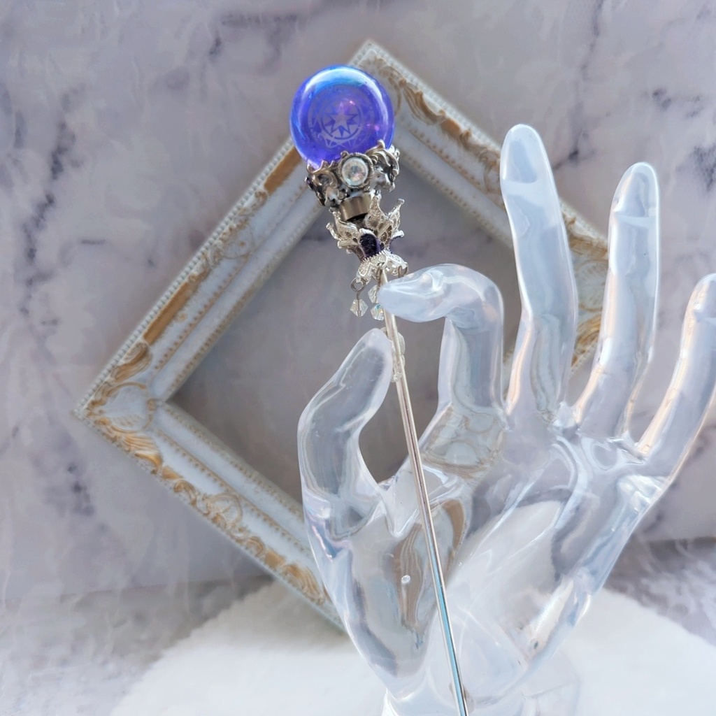 魔力(電池)で光る! 魔法陣の杖 シルバー 全3色 上級魔法 ハイウィザード専用 880〜882