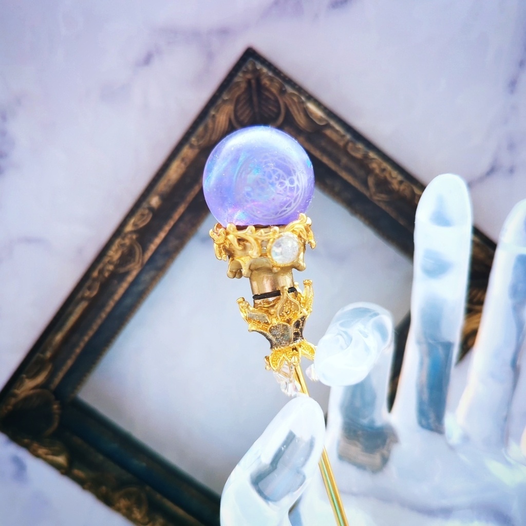 魔力(電池)で光る! 魔法陣の杖 ゴールド 全3色 上級魔法 ハイウィザード専用