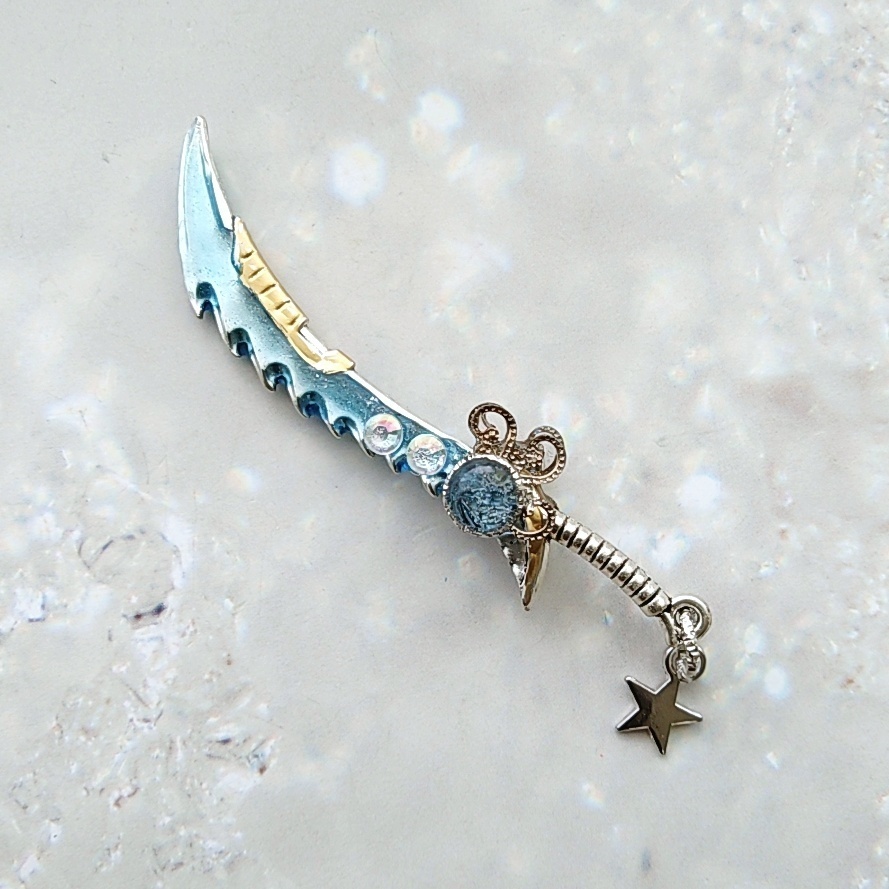 ドール用アイテム ギザギザの剣 ブルー パープル ミニチュアver 886 887