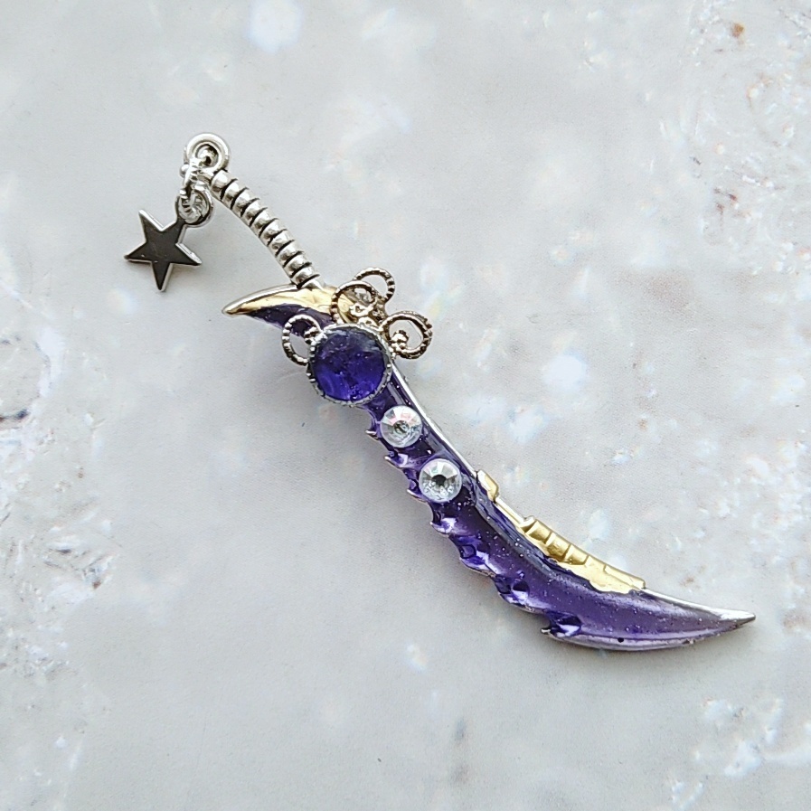 ドール用アイテム ギザギザの剣 ブルー パープル ミニチュアver 886 887