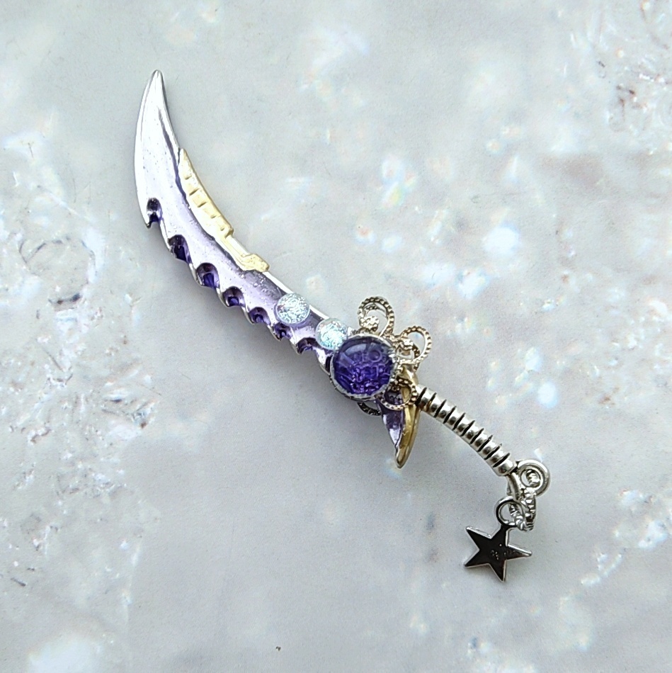 ドール用アイテム ギザギザの剣 ブルー パープル ミニチュアver 886 887