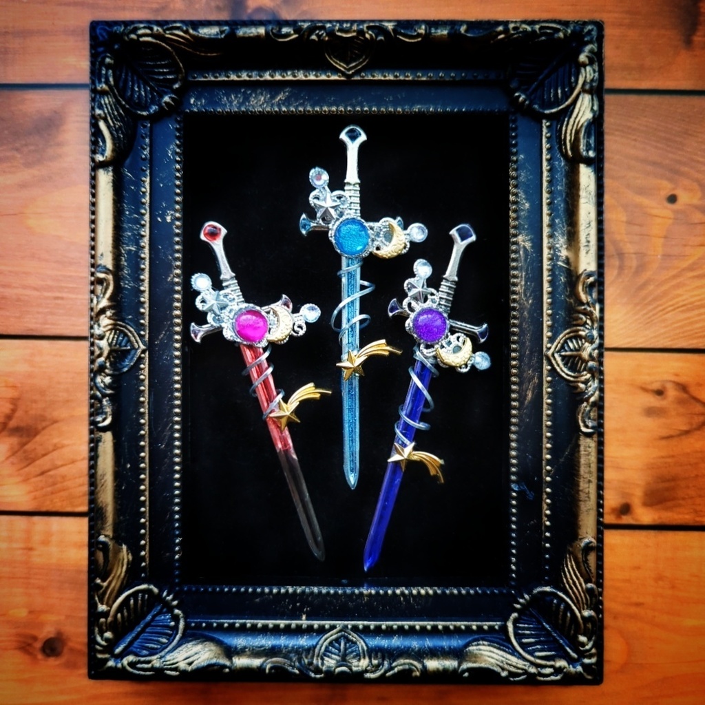 ドール用アイテム　インテリア　コスモソード改　　ブルー　レッド　パープル　ミニチュアver　シルバー　889〜891