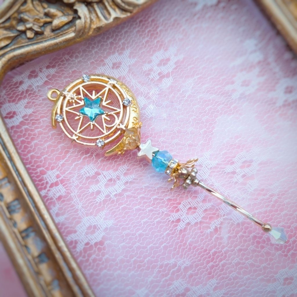 星月の杖 ミニチュアver アクセサリーに改造も! ドール小物 オブジェ ゴールド 892〜895