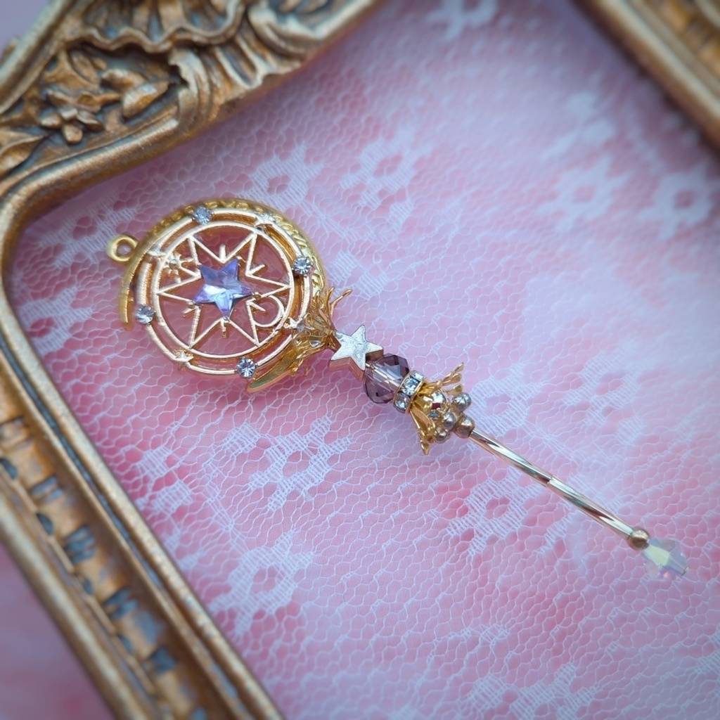 星月の杖 ミニチュアver アクセサリーに改造も! ドール小物 オブジェ ゴールド 892〜895