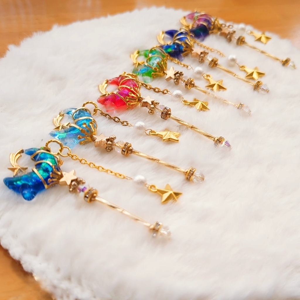 月の杖 ミニチュアver アクセサリーに改造も! ドール小物 オブジェ ゴールド 全7種類 896〜901