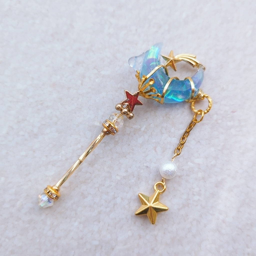 月の杖 ミニチュアver アクセサリーに改造も! ドール小物 オブジェ ゴールド 全7種類 896〜901