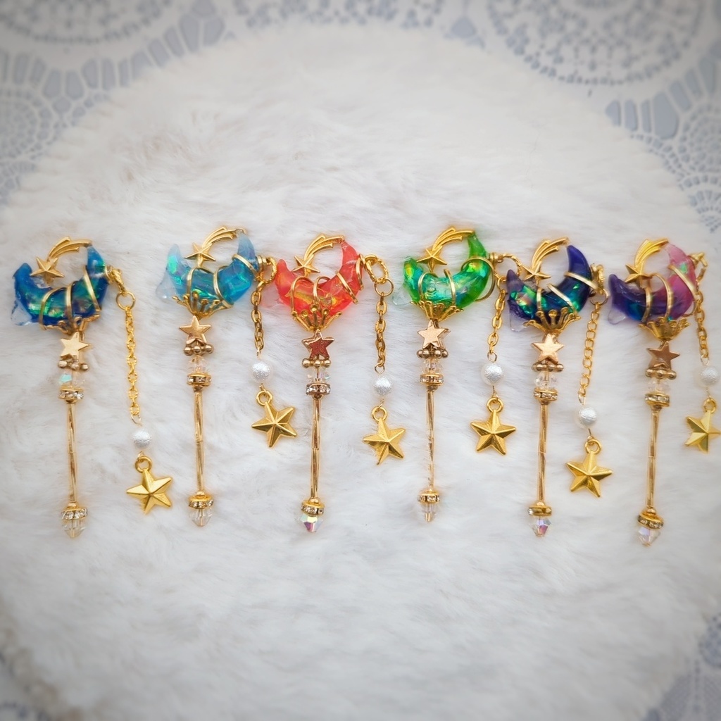 月の杖 ミニチュアver アクセサリーに改造も! ドール小物 オブジェ ゴールド 全7種類 896〜901