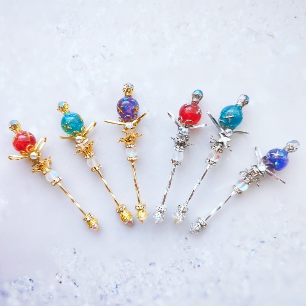 閉じ込められた宇宙の杖 上級魔法 ドール ミニチュア ゴールド シルバー 914〜919