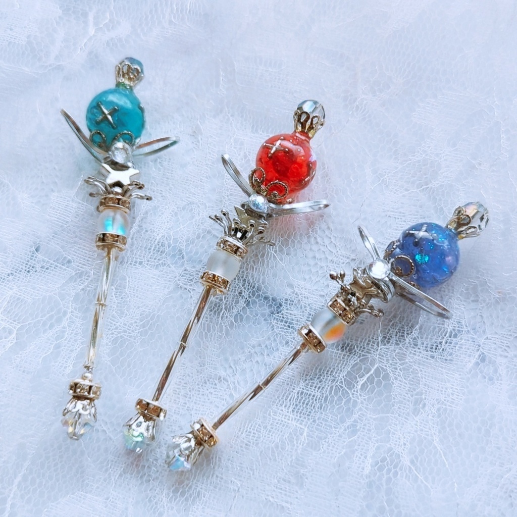 閉じ込められた宇宙の杖 上級魔法 ドール ミニチュア ゴールド シルバー 914〜919