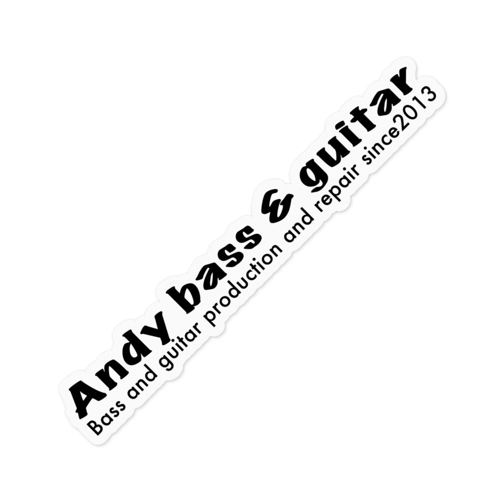 Andy bass&guitarロゴステッカーブラック