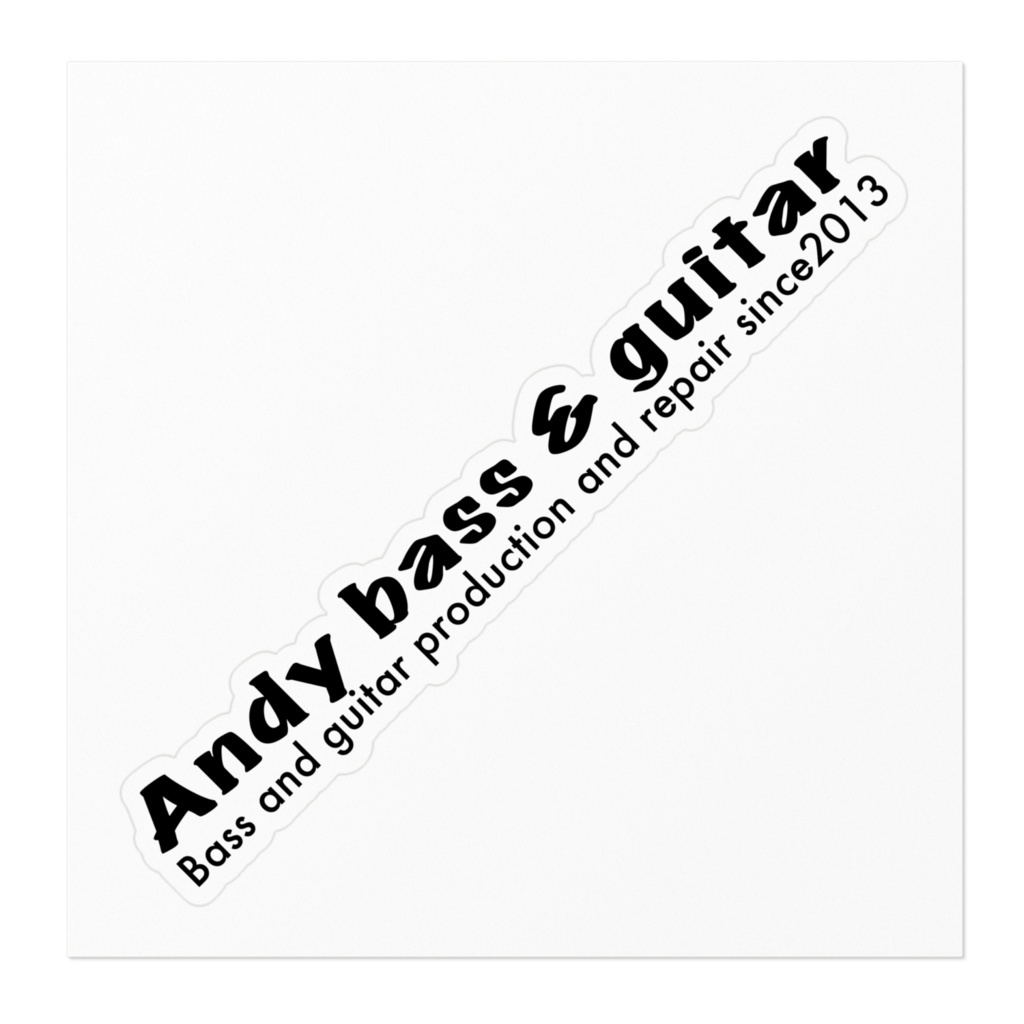 Andy bass&guitarロゴステッカーブラック