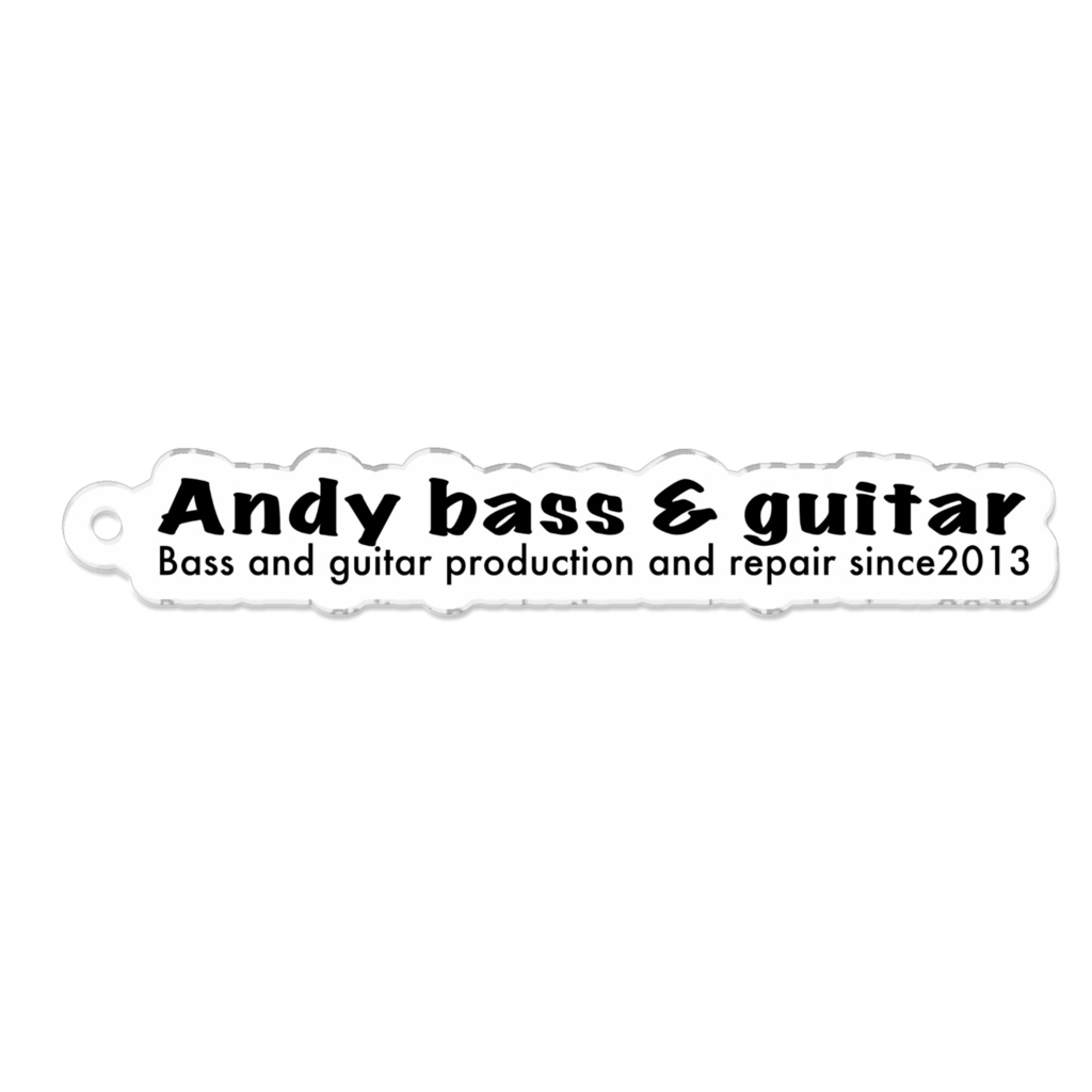 Andy bass&guitarロゴアクリルキーホルダーブラック