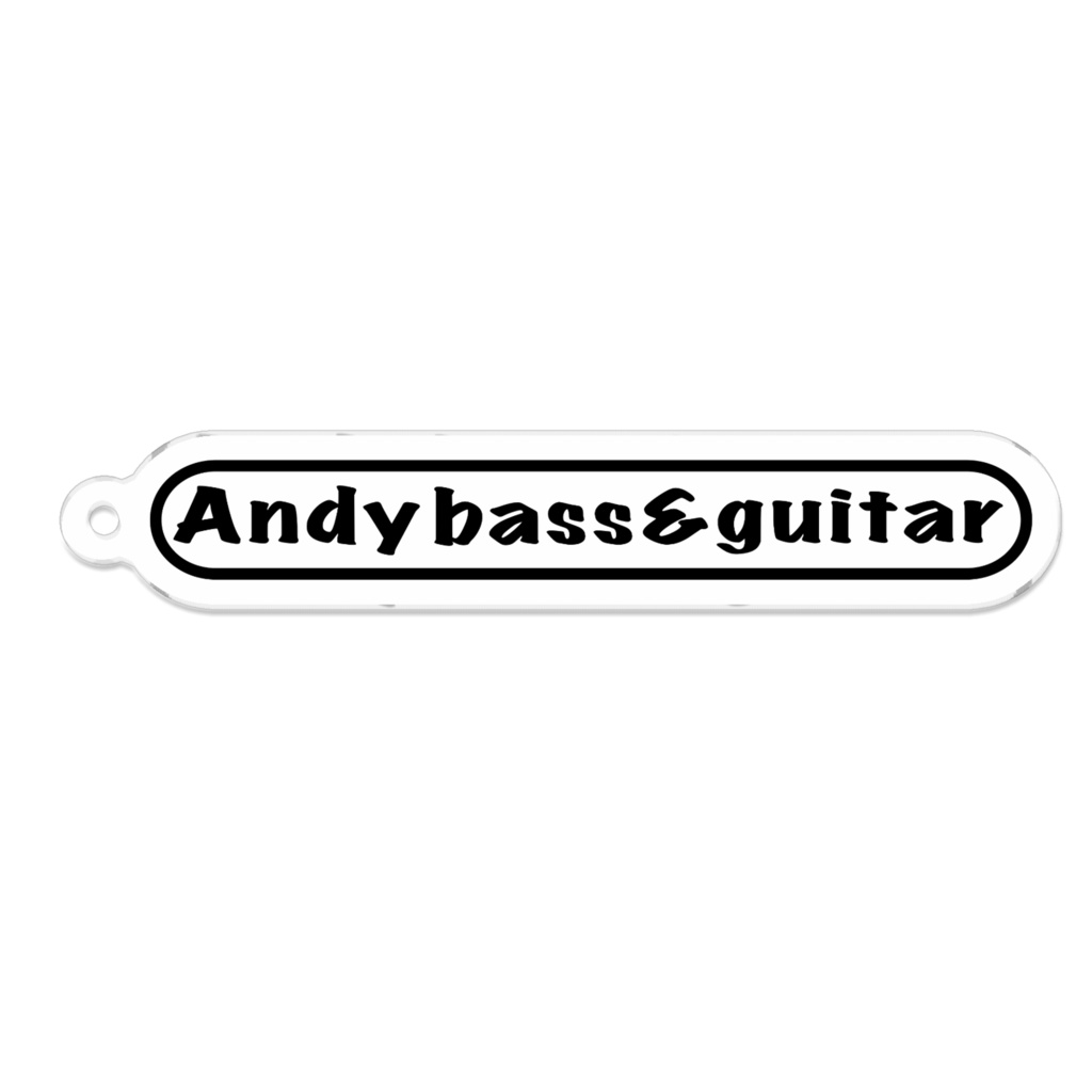 Andy bass&guitarロゴアクリルキーホルダーブラックType2