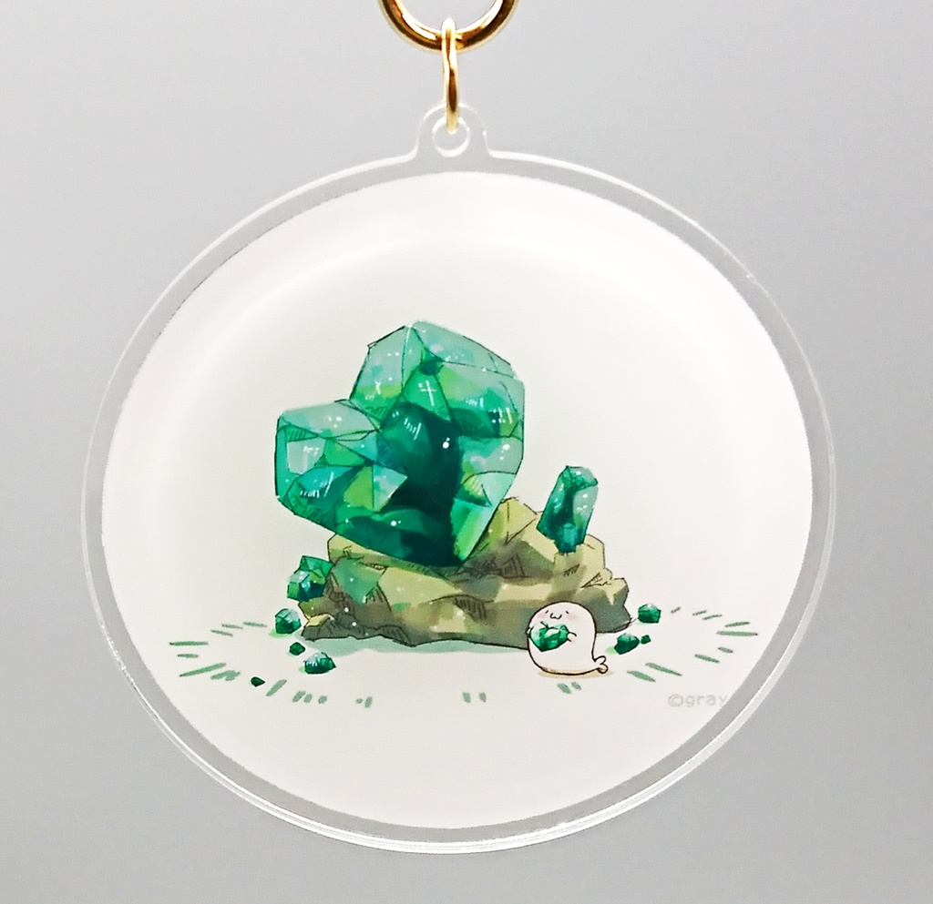 アクリルキーホルダー(丸形):エメラルド
