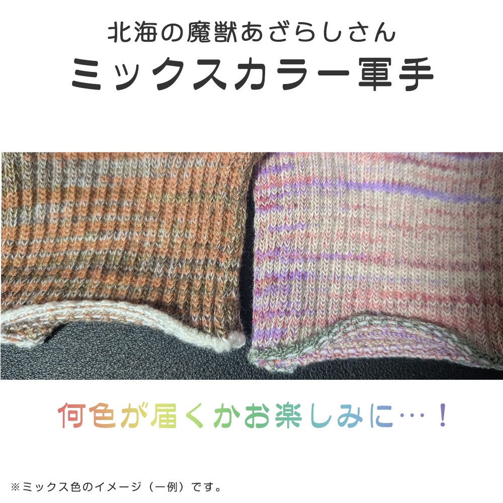 ミックスカラー軍手(北海の魔獣あざらしさん)