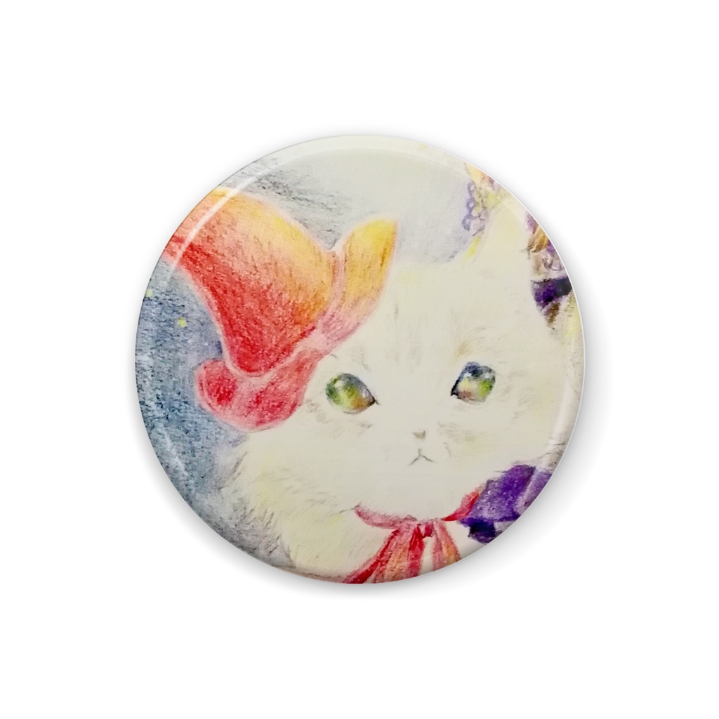 夜空のにゃんこバッジ