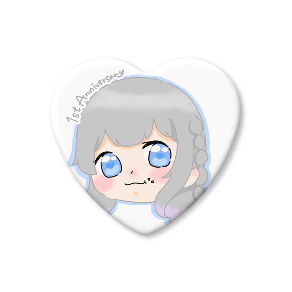 1周年ハート缶バ〜もぐもぐ〜