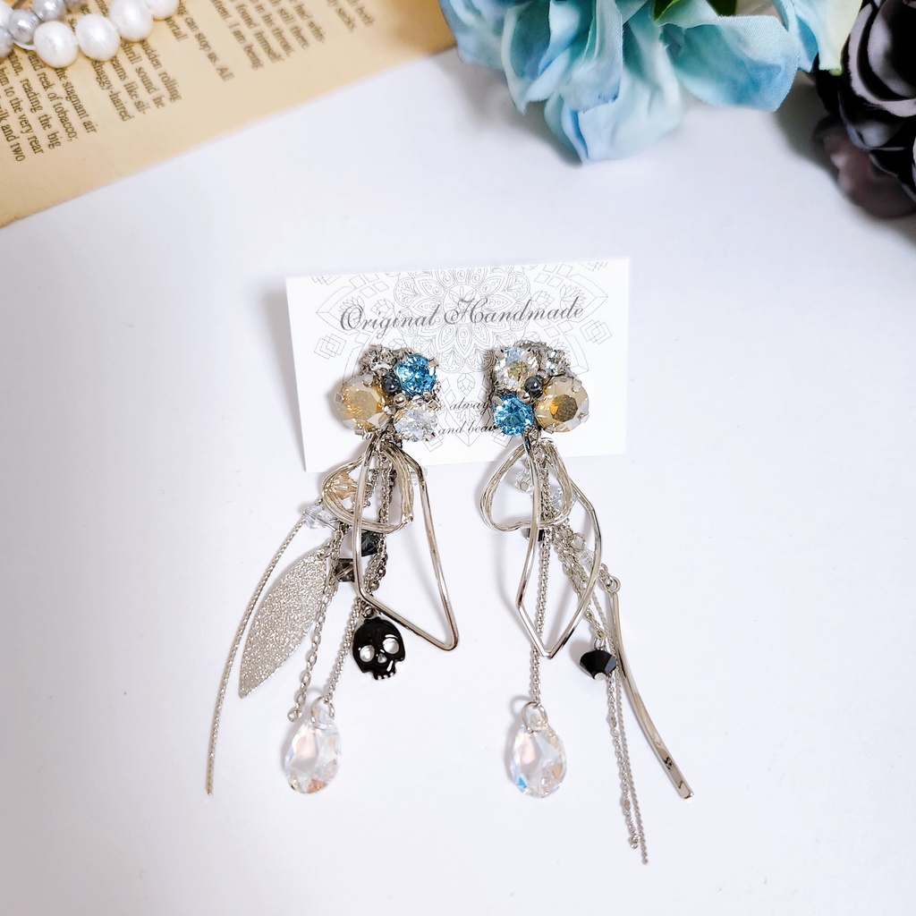 《★受注オーダー》【乃木様 専用ページ】ビジューチェーン 3wayピアス