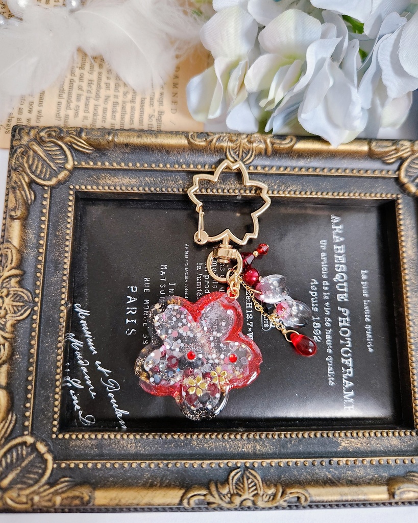 【桜花爛漫】桜のシャカシャカキーホルダー -キーホルダーver.-