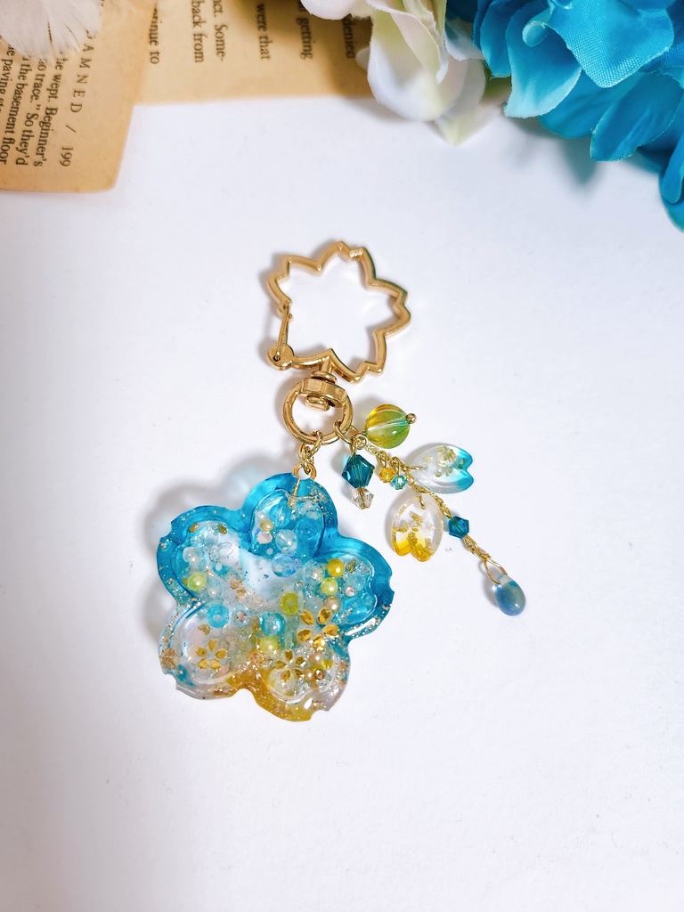 【桜花爛漫】桜のシャカシャカキーホルダー -キーホルダーver.-