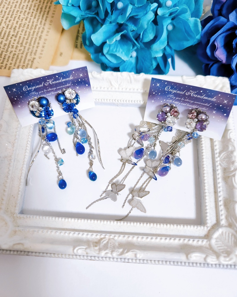 【柱 集結 】ビジュー&チェーン 3wayピアス - Pierce ver. -