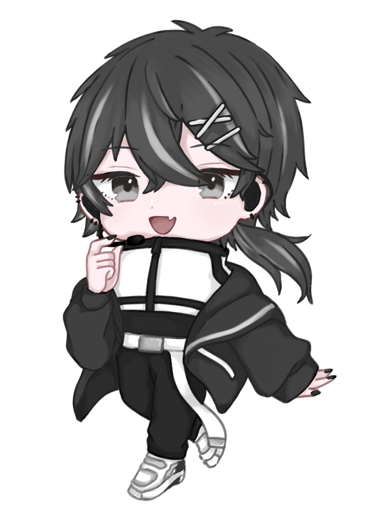 黒銀歌流譜 アクリルバッジ