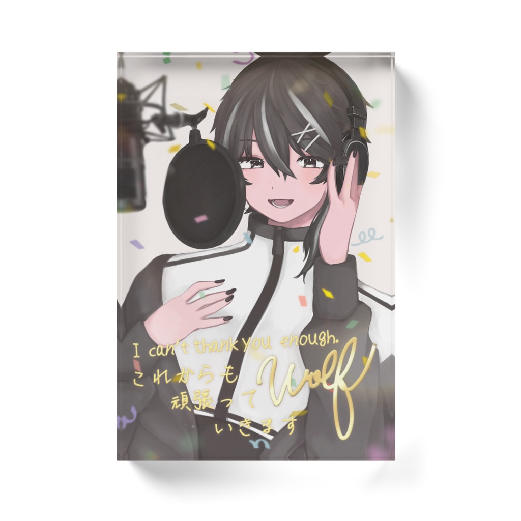 【再販】黒銀 歌流譜 アクリルブロック