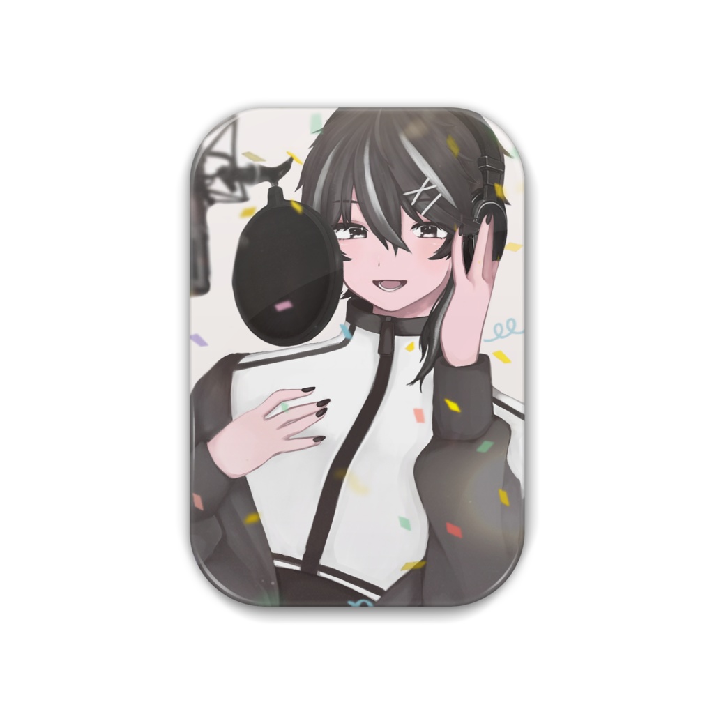 【再販】黒銀歌流譜 缶バッジ