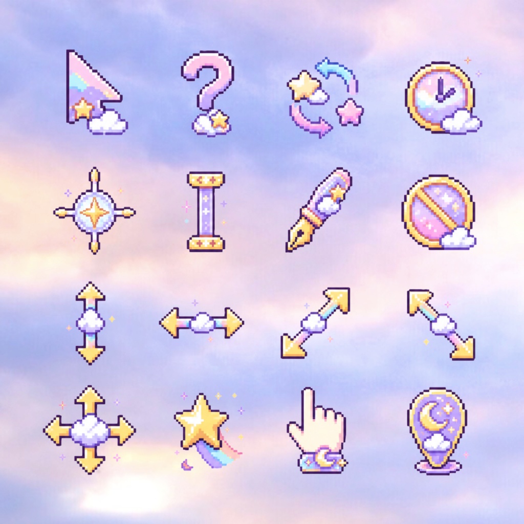 ゆめかわ星空カーソルパック