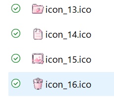 動く!いちごみるくなマウスカーソル16種+アイコン4種