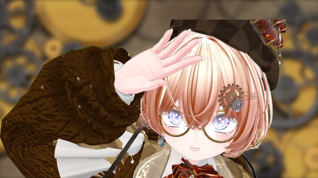 【セール中!】【VRChat想定】アクセサリー ⚙スチームパンクヘアピン⚙