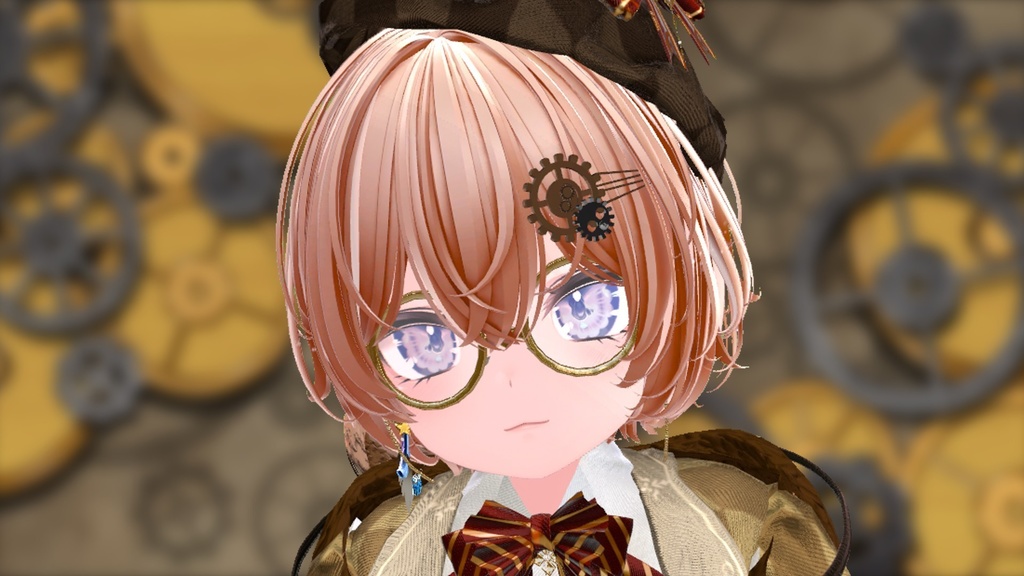 【セール中!】【VRChat想定】アクセサリー ⚙スチームパンクヘアピン⚙