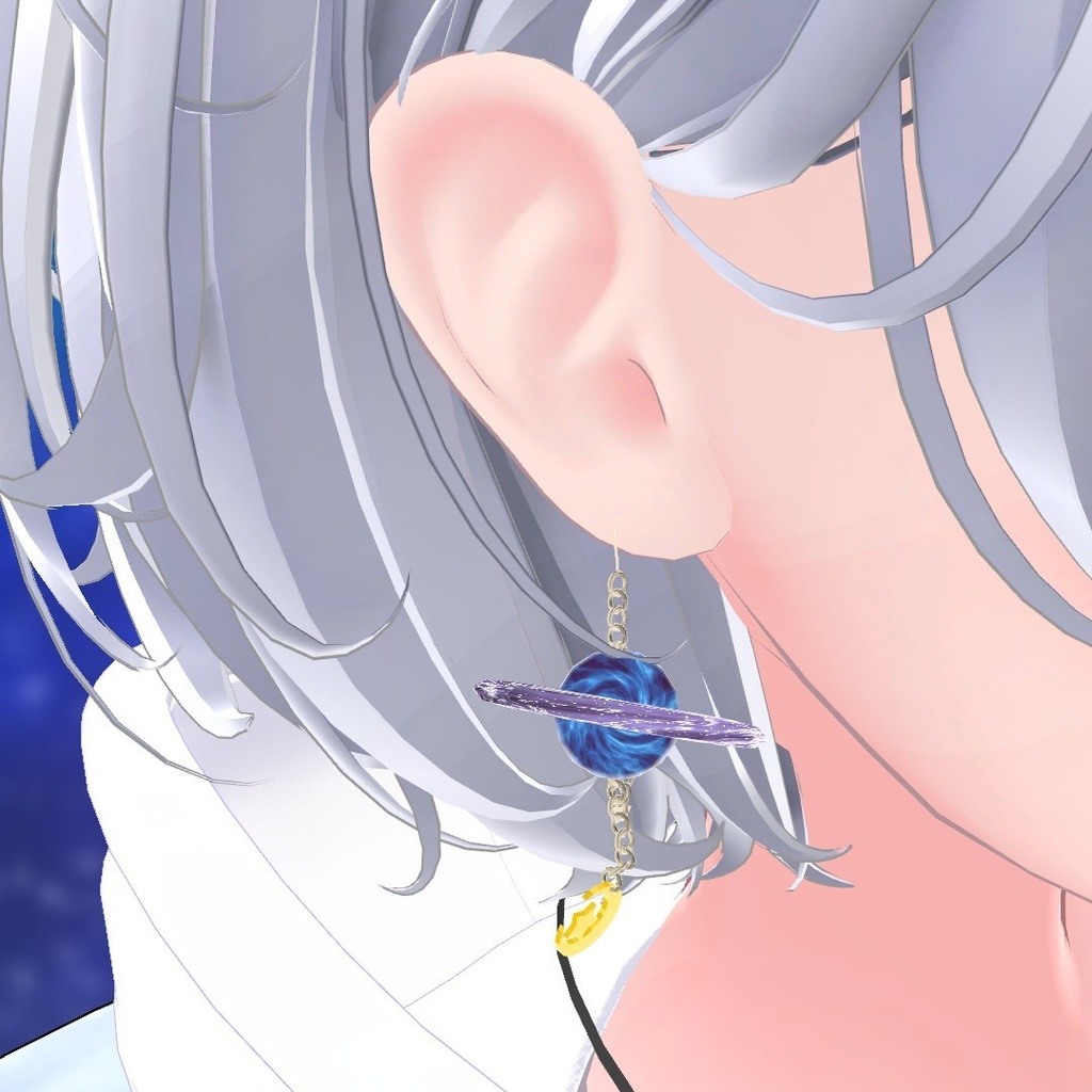 【VRChat想定】アクセサリー「☄星月の残響☄」【Phys bone】