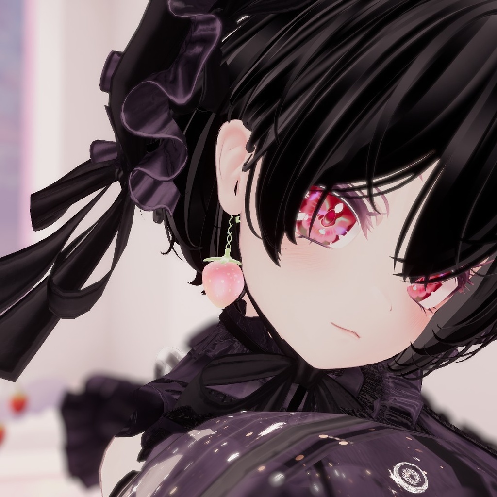 【セール中!】【VRC想定】🍓いちごのピアス🍓 【PhysBone】