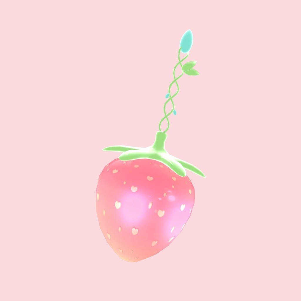 【セール中!】【VRC想定】🍓いちごのピアス🍓 【PhysBone】