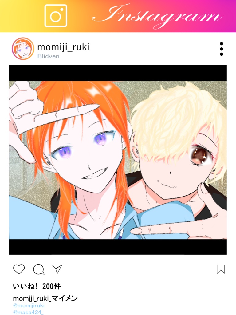 インスタ風　フォトフレーム