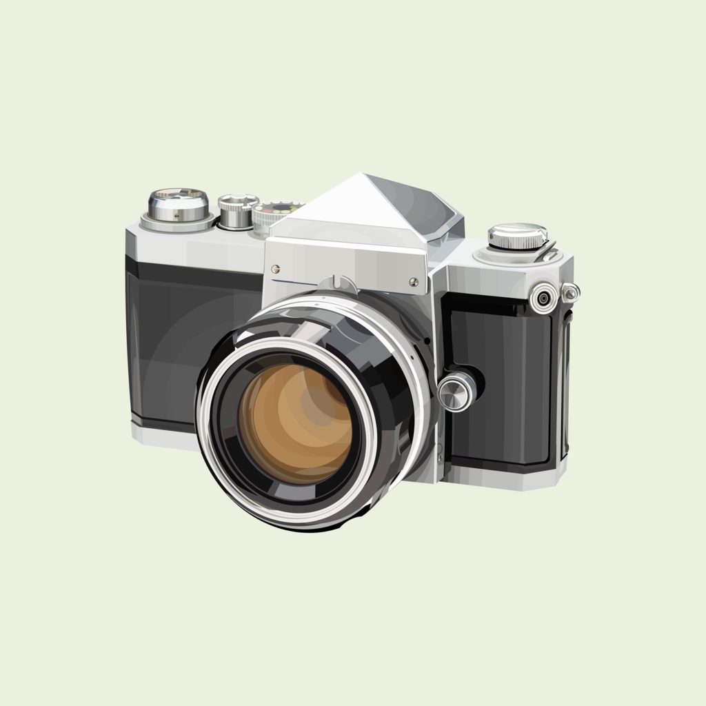 カメラのイラスト素材セット【パワポ図形作成】