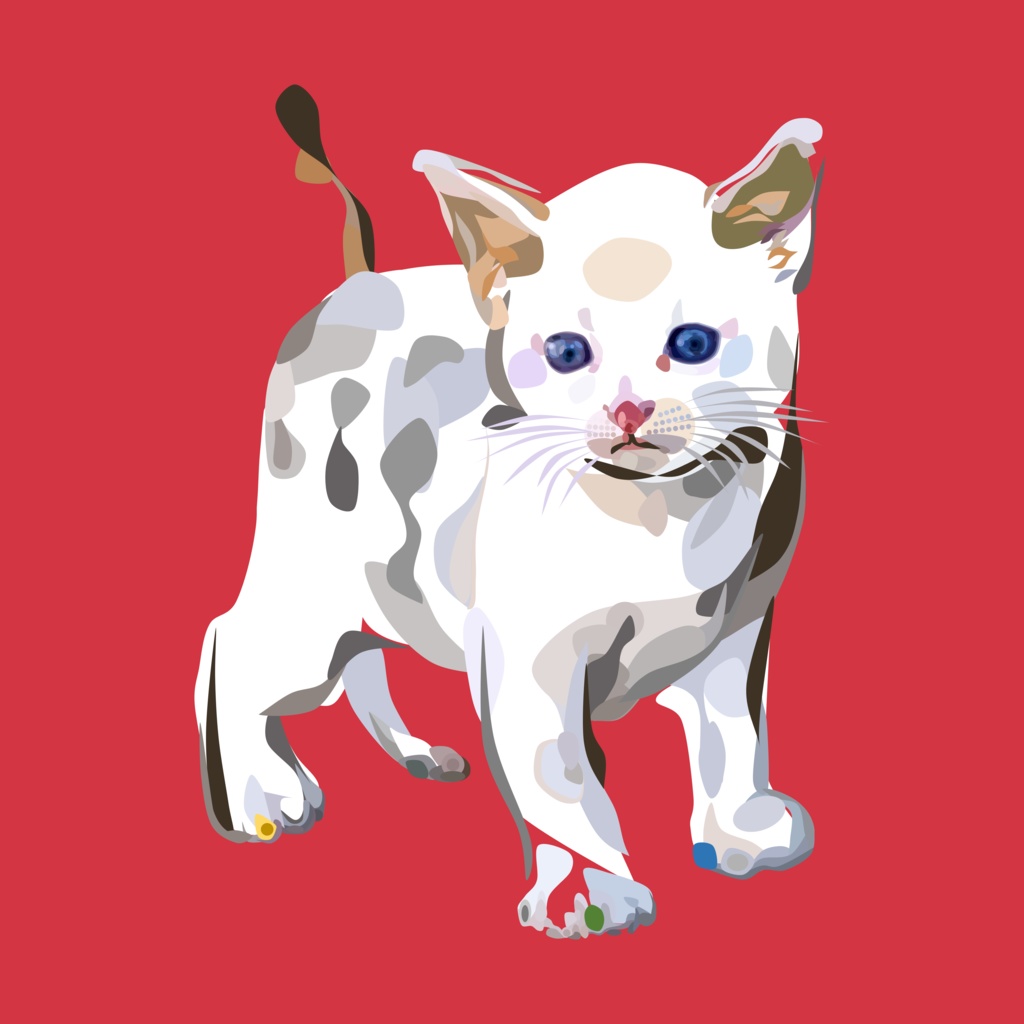 猫のイラスト素材セット【パワポ図形作成】