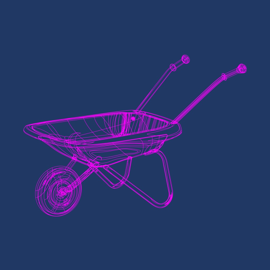 猫車・農具・道具のイラスト素材セット【パワポ図形作成】